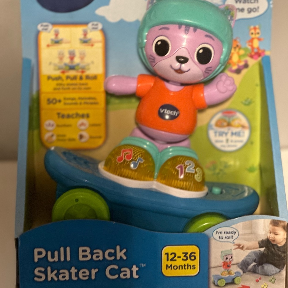 Pull Back Skater Cat 12-36 months NWT